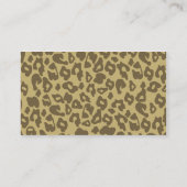 Leopard-Gepard Druck-Visitenkarte Visitenkarte (Rückseite)