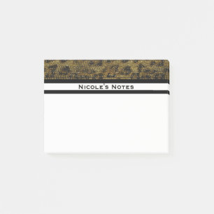 Leopard Gepard Glanz Glamouröser Trend Persönlich  Post-it Klebezettel
