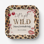 Leopard Gepard Junggesellinnenabschied Papierplatt Pappteller (Vorderseite)