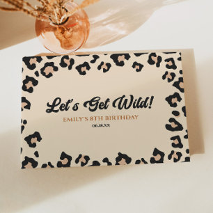 Leopard Gepard Lass uns wild werden! Geburtstagsfe Gästebuch
