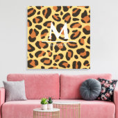 Leopard Gepard Monogramm Gespannte Leinwanddrucke Leinwanddruck (Insitu (Wohnzimmer))