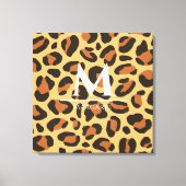 Leopard Gepard Monogramm Gespannte Leinwanddrucke Leinwanddruck (Vorderseite)