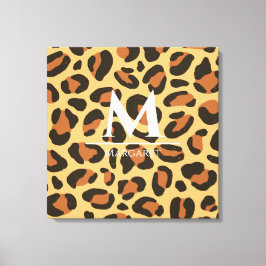 Leopard Gepard Monogramm Gespannte Leinwanddrucke Leinwanddruck
