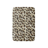 Leopard Gepard Tierdruck Muster Beige Braun Badematte (Vorderseite Vertikal)