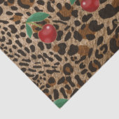 Leopard Gepard Tierdruck Rotkirschmuster Seidenpapier (Ausschnitt)