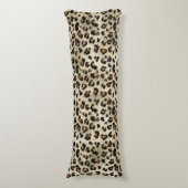 Leopard Gepard Tierdruckmuster Beige Braun Seitenschläferkissen (Vorderseite Vertikal)