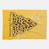 Leopard Gepard Weihnachtsbaum Handtuch (Horizontal)