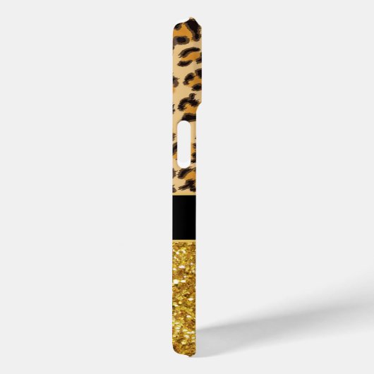Leopard-Geparden-Glitzer Case-Mate iPhone Hülle (Rückseite / Rechts)