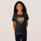 Leopard-Geparden-Herz-Liebe T-Shirt (Vorne ganz)