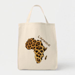 Leopard-gepunktete Karte von Afrika Tote Bag Tragetasche