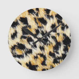 Leopard Gepunktete Kleinwanduhr Runde Wanduhr