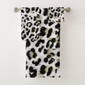 Leopard - gepunkteter Tierdruck drucken Badhandtuch Set (Insitu)