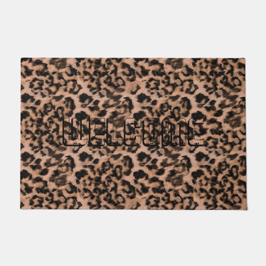 Leopard - gepunkteter Tierdruck drucken Fußmatte (Vorderseite)