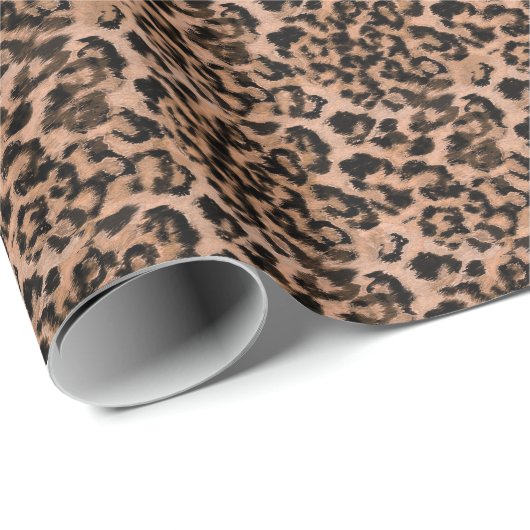 Leopard - gepunkteter Tierdruck drucken Geschenkpapier (Rolleneckpunkt)