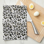 Leopard - gepunkteter Tierdruck drucken Geschirrtuch (Viertel Falte)