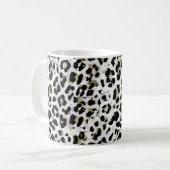 Leopard - gepunkteter Tierdruck drucken Kaffeetasse (Vorderseite Links)