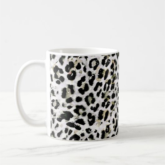 Leopard - gepunkteter Tierdruck drucken Kaffeetasse (Links)