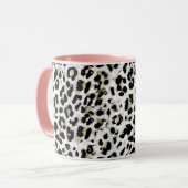 Leopard - gepunkteter Tierdruck drucken Tasse (Vorderseite Links)