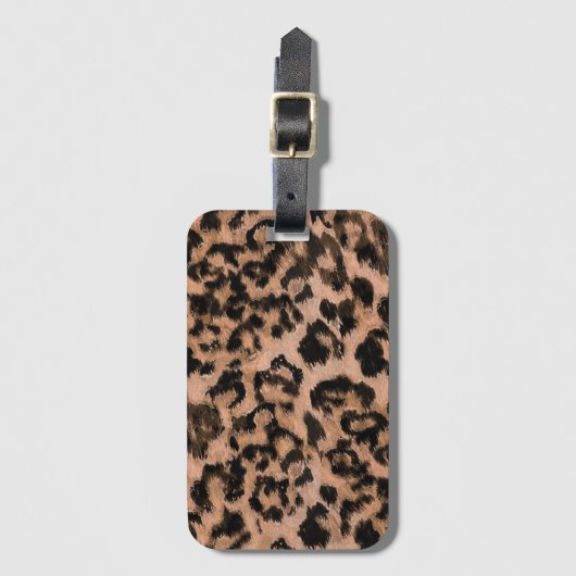 Leopard - gepunkteter Tierdruck Gepäckanhänger (Vorderseite Vertikal)