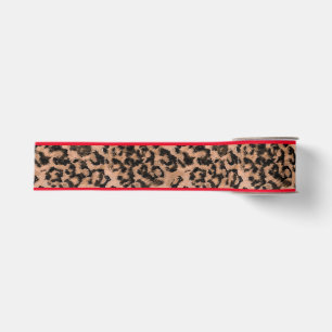 Leopard - gepunkteter Tierdruck Ripsband