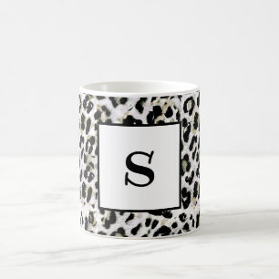 Leopard - gepunktetes Monogramm drucken, personali Kaffeetasse