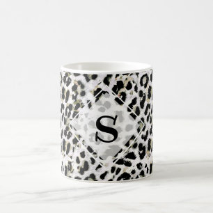 Leopard - gepunktetes Monogramm drucken, personali Kaffeetasse