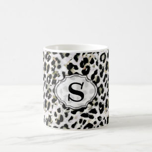 Leopard - gepunktetes Monogramm drucken, personali Kaffeetasse