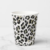 Leopard - gepunktetes Monogramm drucken, personali Pappbecher (Vorderseite)
