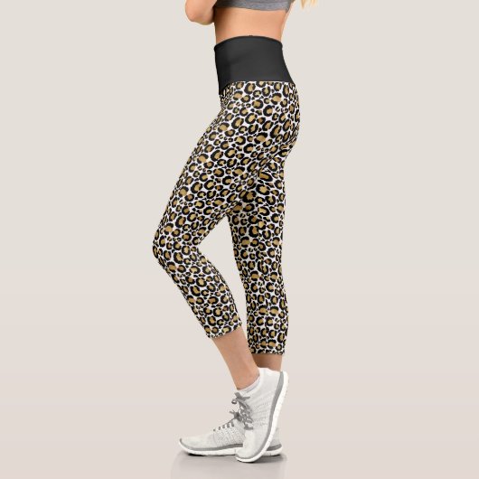 Leopard-Gesamtdesign Capri Leggings (Links)