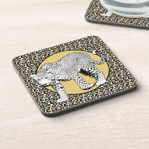 Leopard-Gesamtdesign Getränkeuntersetzer