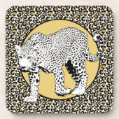 Leopard-Gesamtdesign Getränkeuntersetzer (Vorderseite)