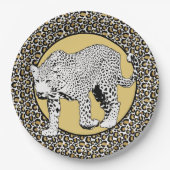 Leopard-Gesamtdesign Pappteller (Vorderseite)