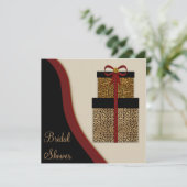 Leopard-Geschenke Leopard-Junggesellinnenabschied Einladung (Stehend Vorderseite)