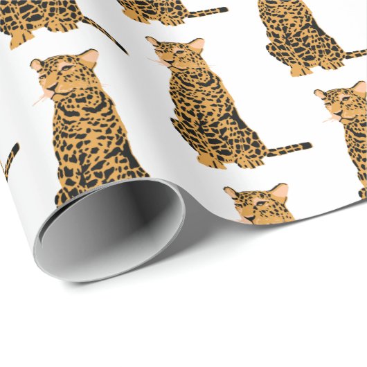 Leopard Geschenkpapier (Rolleneckpunkt)