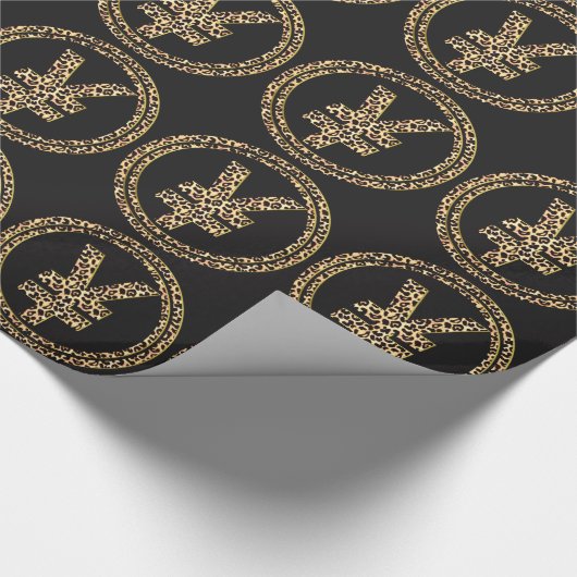 Leopard-¥ Geschenkpapier (Ecke)