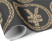 Leopard-¥ Geschenkpapier (Rolleneckpunkt)