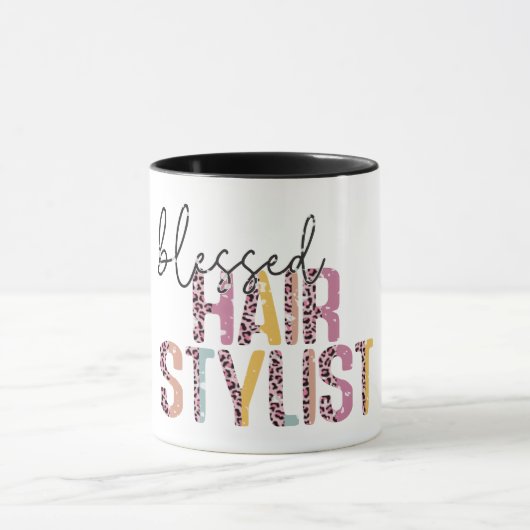 Leopard gesegnet Frisstylist Tasse (Zentrum)