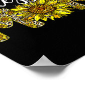 Leopard gesegnete Mama Sonnenblume Mama Leben Mutt Poster (Ecke)