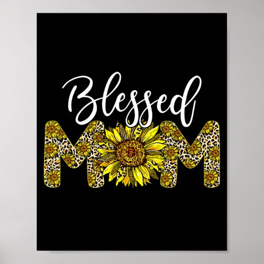 Leopard gesegnete Mama Sonnenblume Mama Leben Mutt Poster (Vorne)