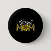 Leopard gesegnete Mutter Sonnenblume Mutter Leben Button (Vorderseite)