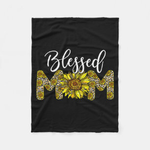 Leopard gesegnete Mutter Sonnenblume Mutter Leben  Fleecedecke