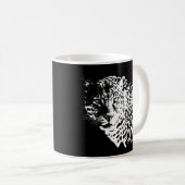 Leopard Gesichtstiere Pop Art Template Trendy Kaffeetasse (VorderseiteRechts)