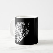 Leopard Gesichtstiere Pop Art Template Trendy Kaffeetasse (Vorderseite Links)