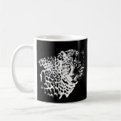 Leopard Gesichtstiere Pop Art Template Trendy Kaffeetasse (Links)