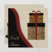 Leopard Gifts Leopard Brautparty Einladung (Vorne/Hinten)