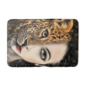 Leopard Girl Bath Mat Badematte (Vorderseite)