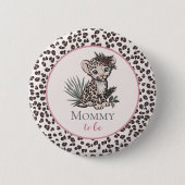 Leopard Girl Cub Pink Pin Button (Vorderseite)
