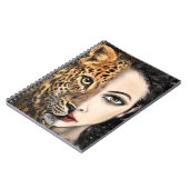 Leopard Girl - Emotion Notebook - Malerei Notizblock (Linke Seite)