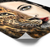 Leopard Girl - Emotion Poster - Malerei (Ecke)