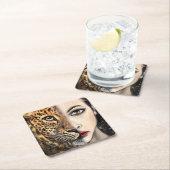 Leopard Girl Paper Untersetzer (Vor Ort)